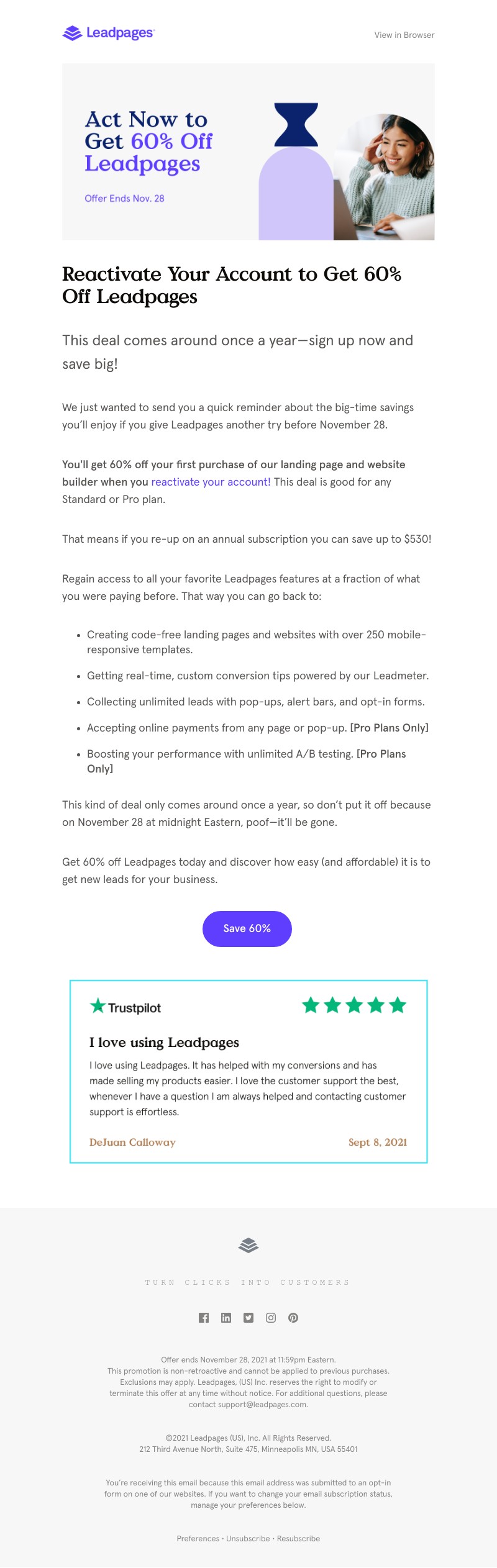Leadpages - [60% Off Leadpages] Don’t miss your discount!
