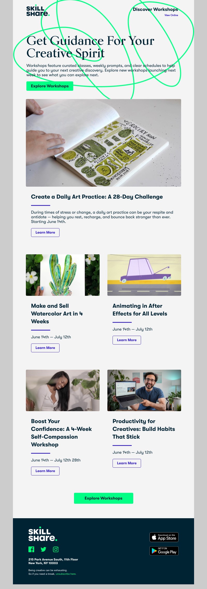 Skillshare - Starting Monday: 5 New Workshops for Sarah
