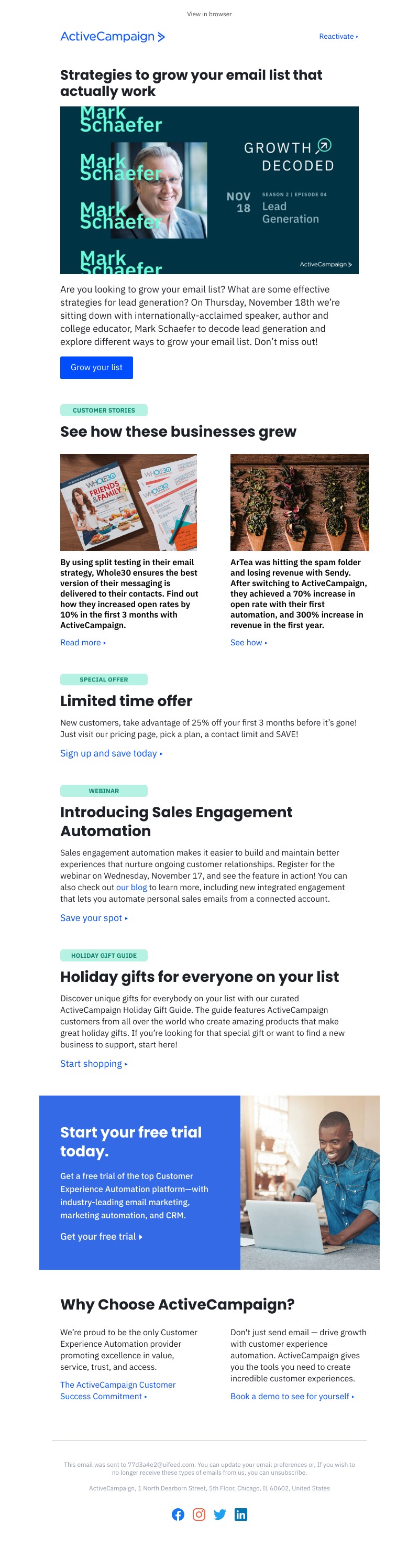  - Live event: Mark Schaefer shares strategies to generate leads and grow your list
