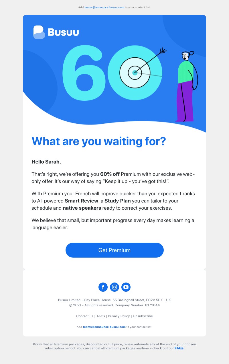 Busuu - 💥 60% off Premium 💥