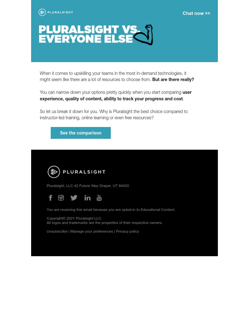 Pluralsight - When it comes to our platform, have you seen this comparison?