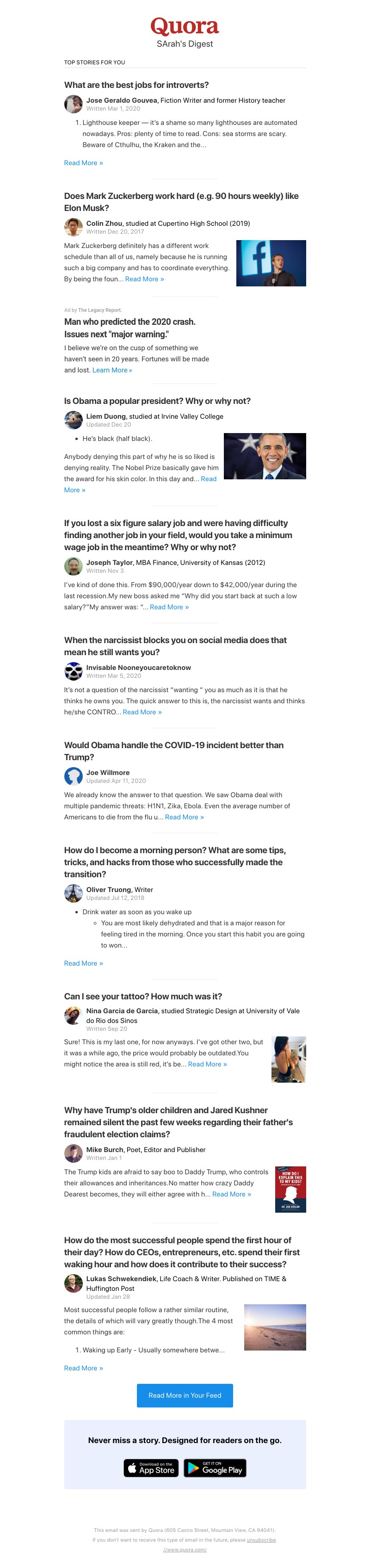 Quora - What are the best jobs for introverts?