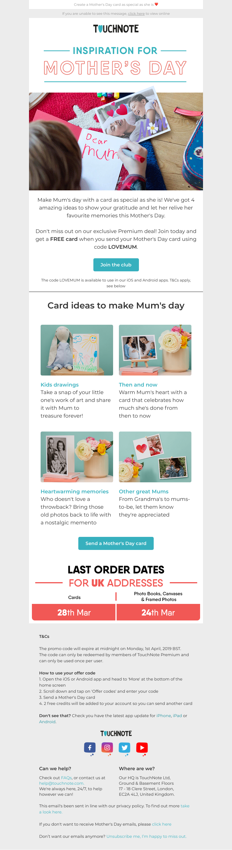TouchNote - Cards you won't find in the shops 👉