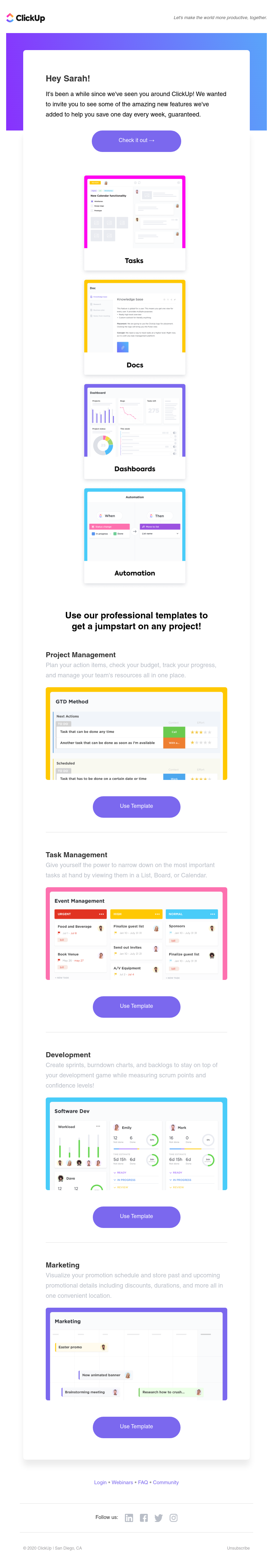 ClickUp - Updated features for your remote workflow!
