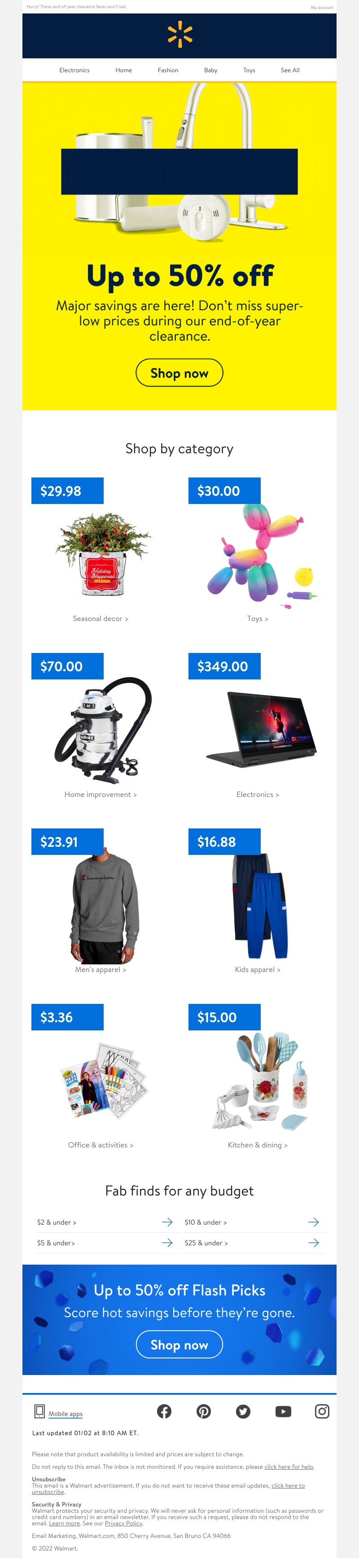Walmart - Get up to 50% off now 🥳