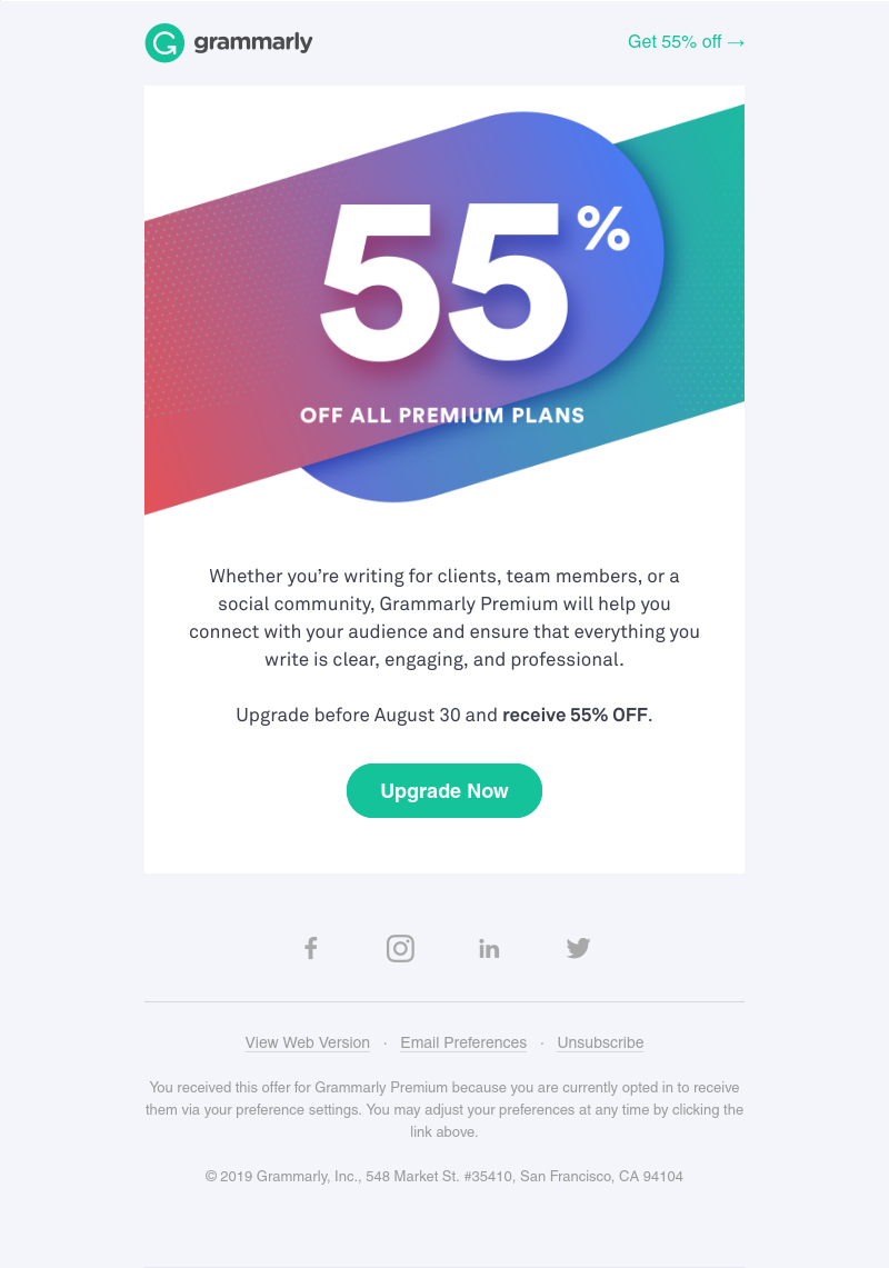 Grammarly - Final Days: Get 55% off and set sail for better writing ⛵