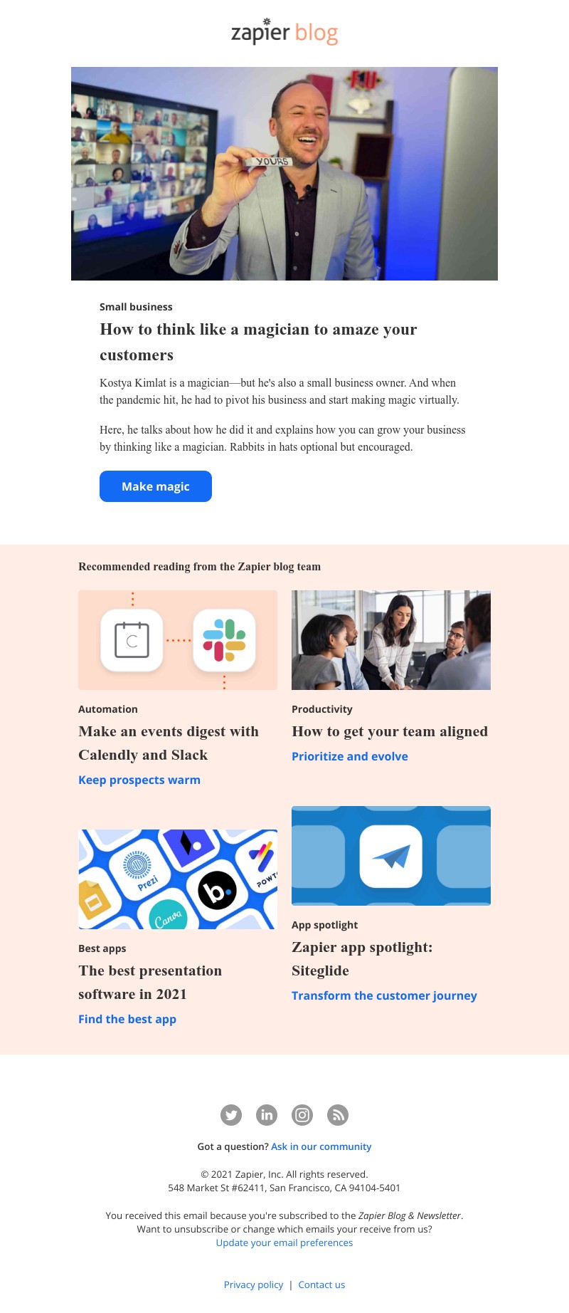 Zapier - Think like a magician