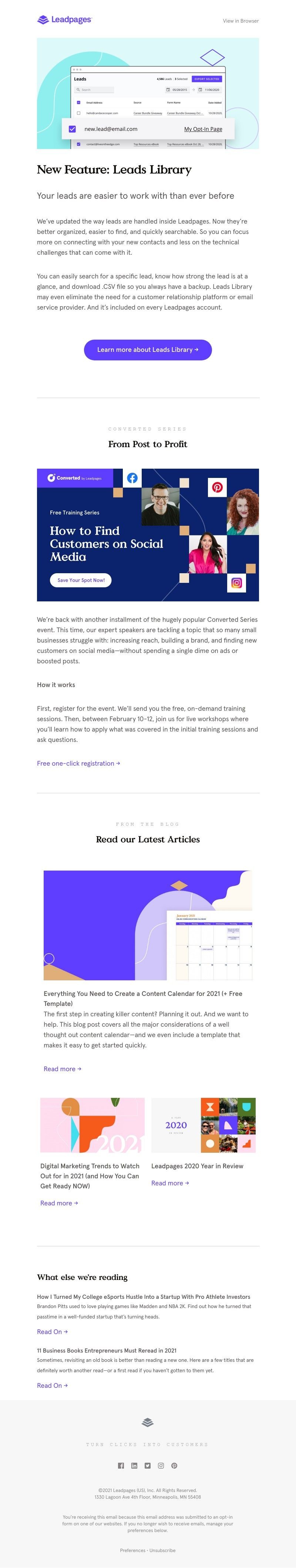 Leadpages - 2 big ol' announcements