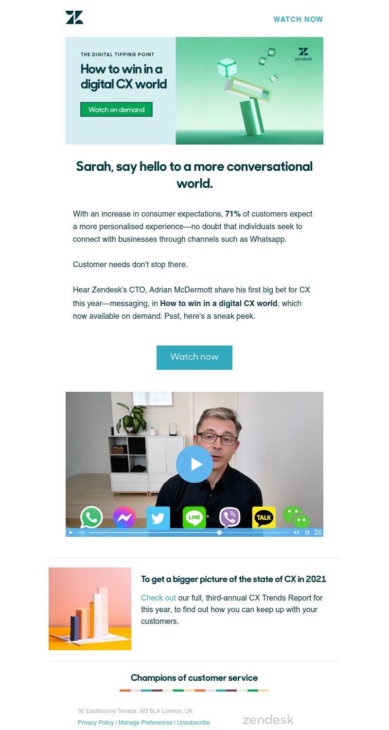 Zendesk - Good CX is having the right conversations, at the right place