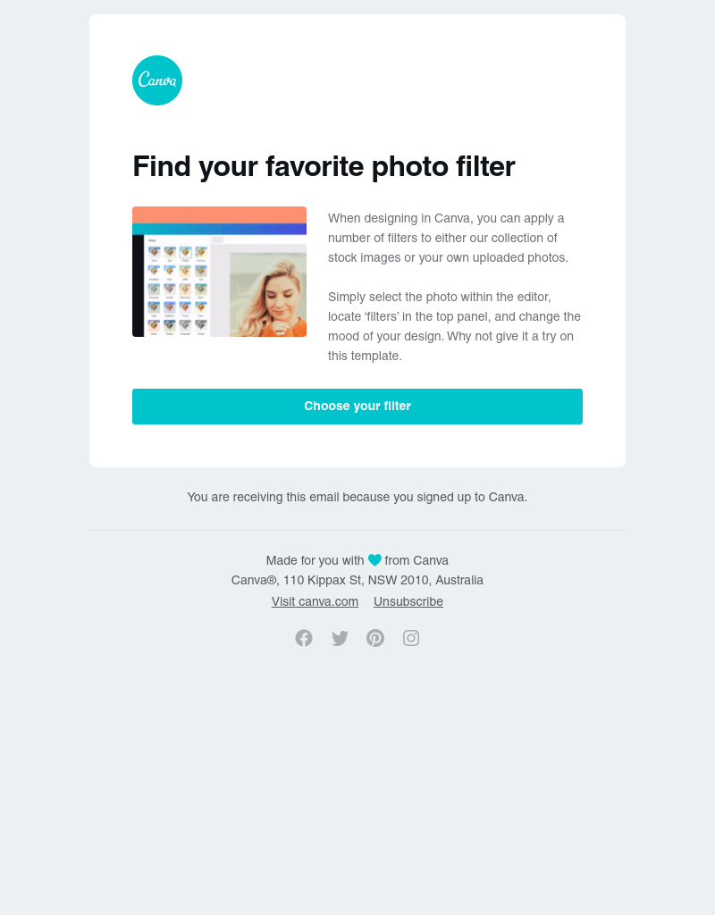 Canva - Have you discovered our photo filters yet?