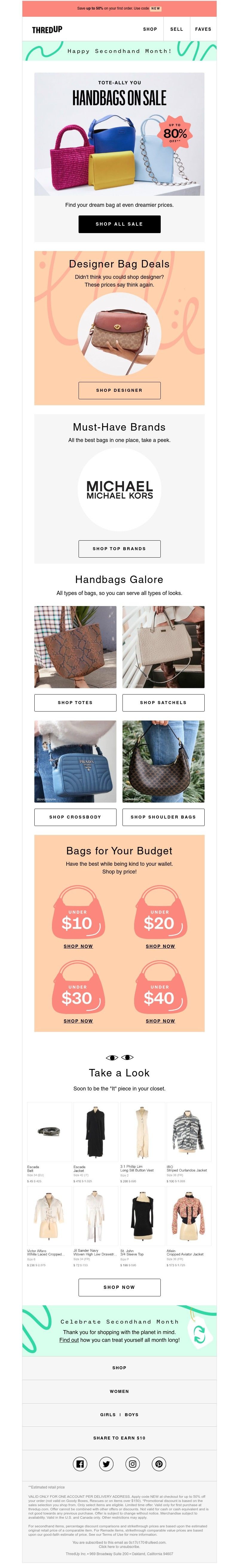 thredUP - Your new fave handbag is just a few clicks away...