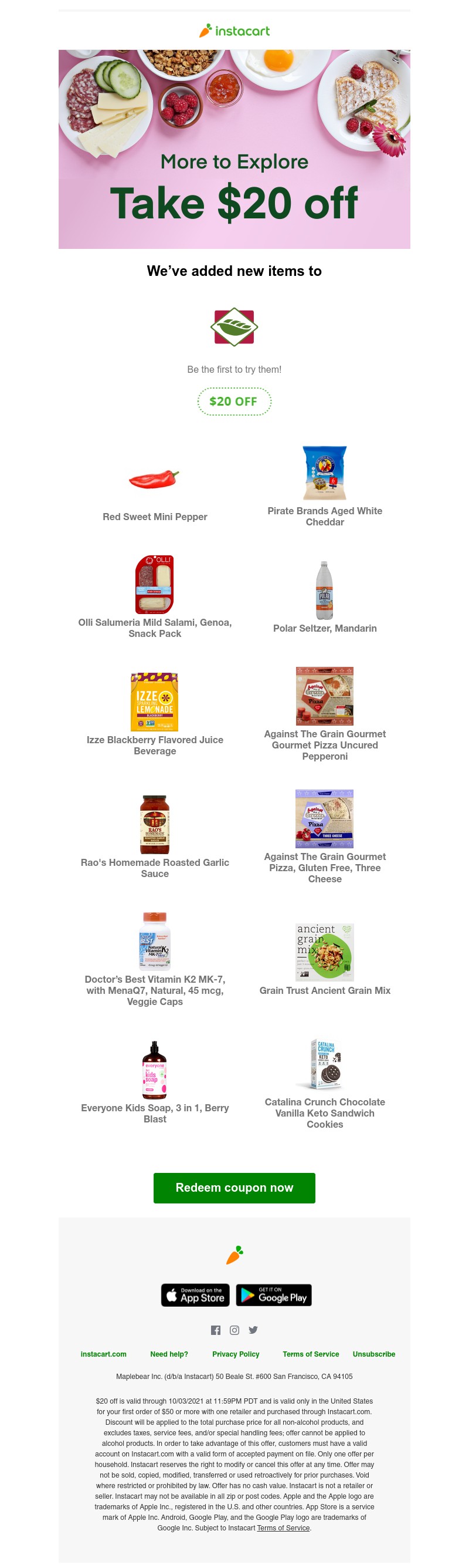 Instacart - What's new at New Leaf Community Markets by Instacart? Discover new items with $20 off your order.