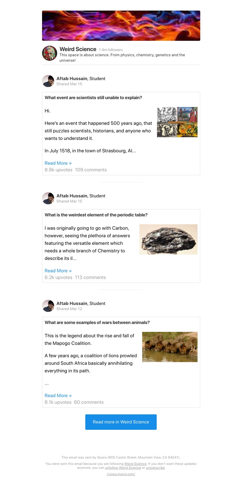 Quora - What event are scientists still unable to explain?