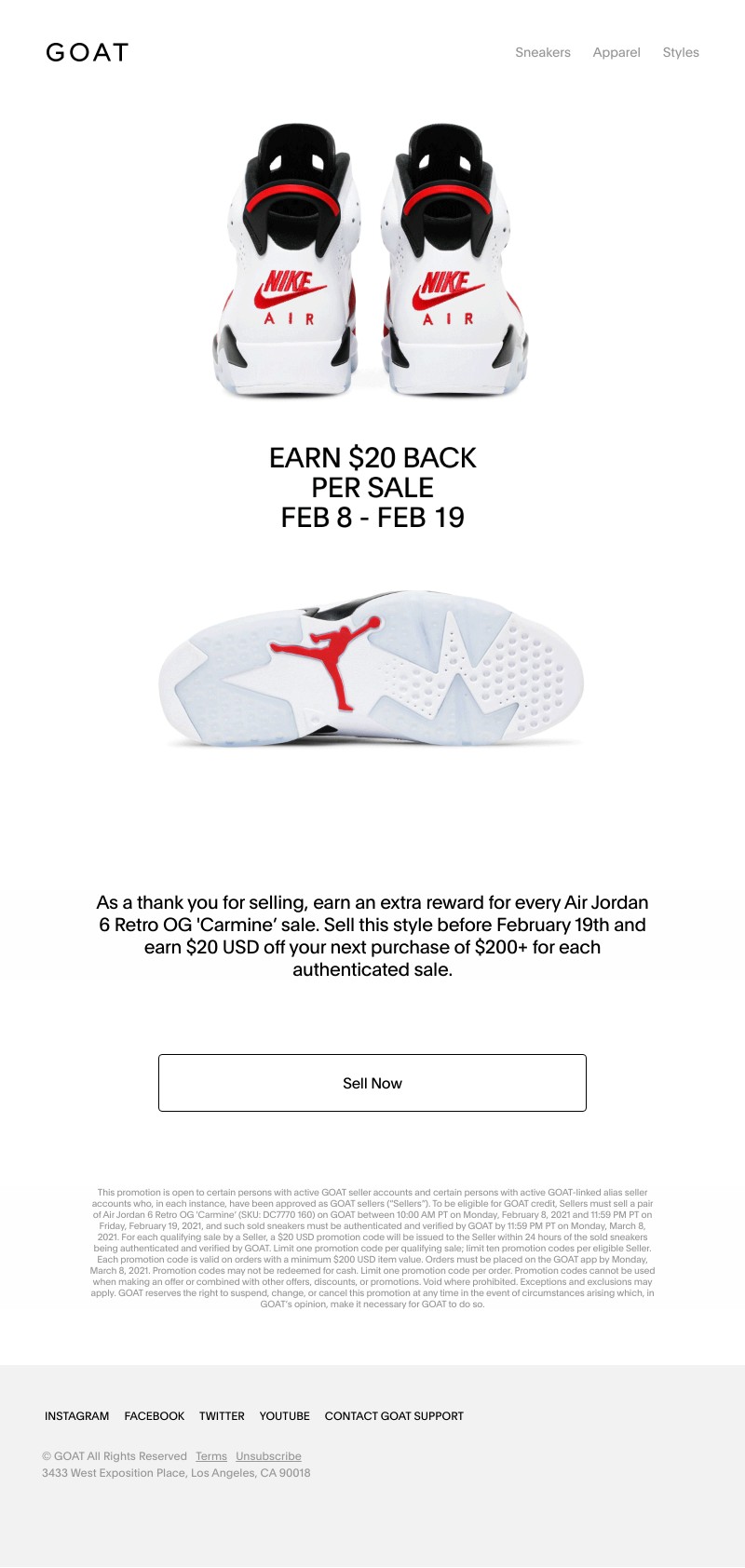 Goat - Your sales can earn an extra $200 back