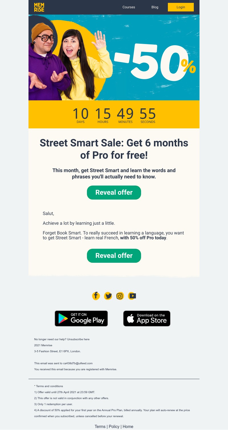 Memrise - Forget Book Smart. Get Street Smart with 50% off
