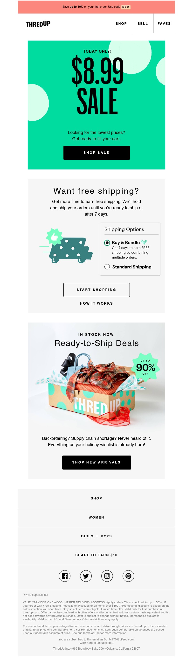 thredUP - ⚠️ Warning: All items in this sale are $8.99!