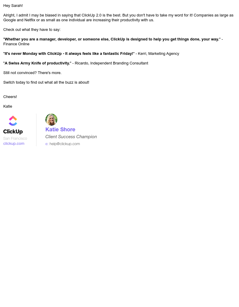 ClickUp - The results are in!