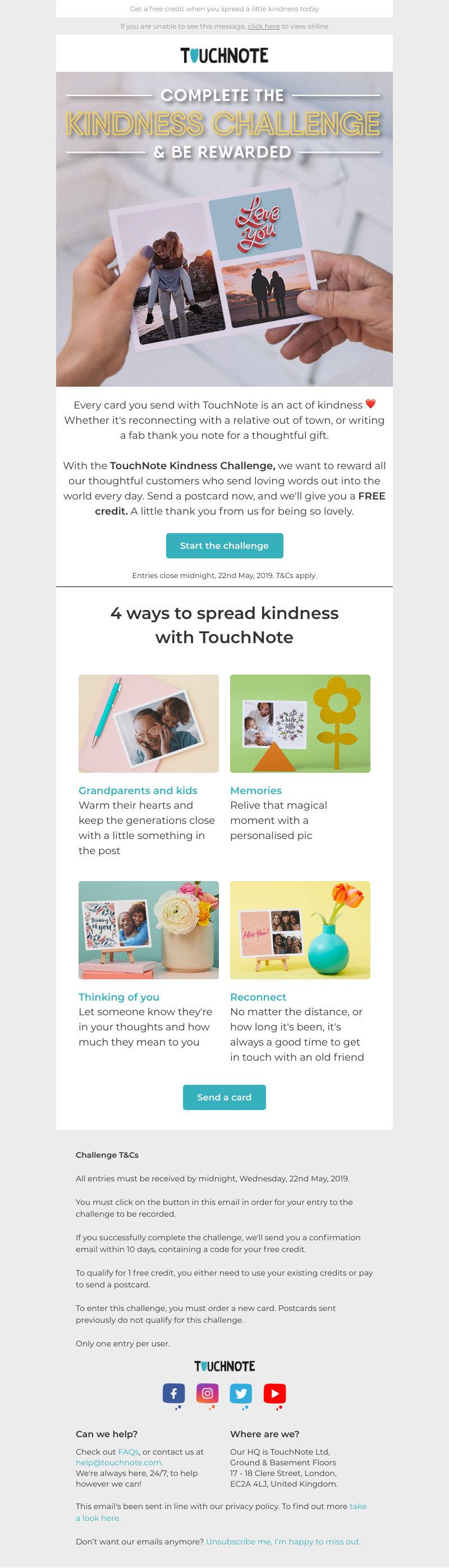 TouchNote - A challenge for you, Sarah! ⚡️