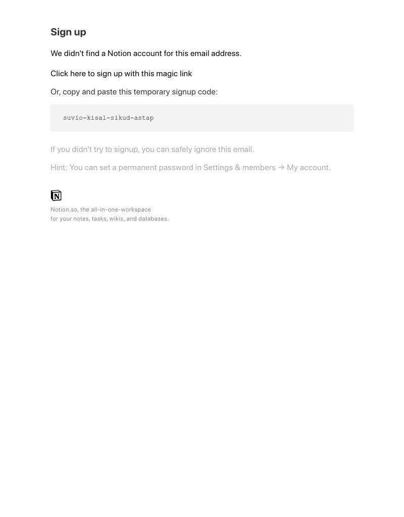  - Your Notion signup code is suvio-kisal-sikud-astap