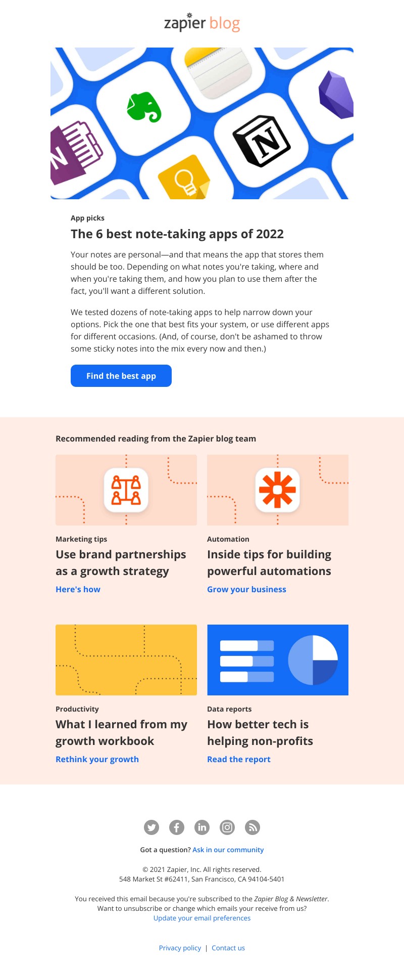 Zapier - The best note-taking apps