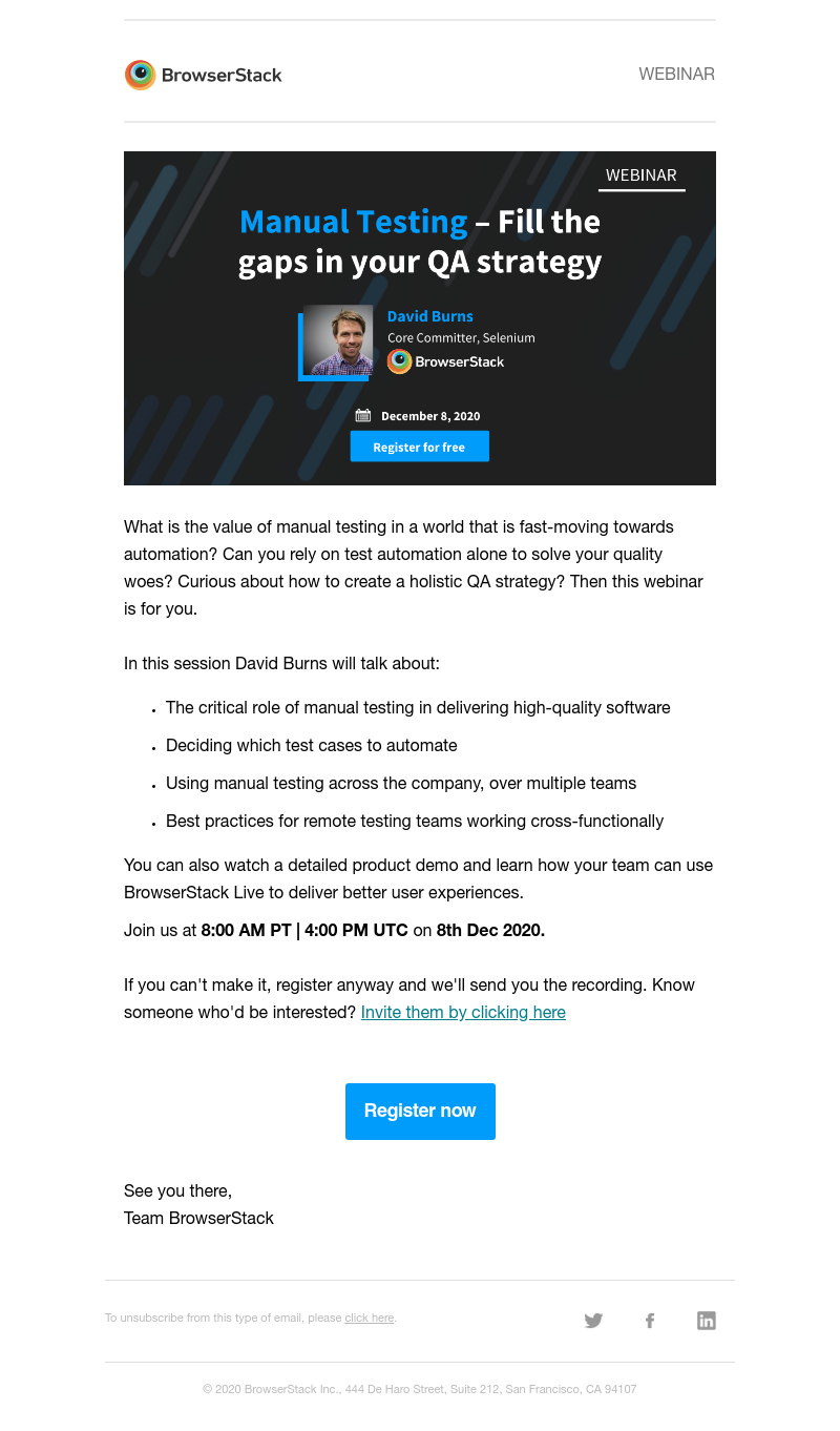  - Webinar: Manual Testing – Fill the gaps in your QA strategy