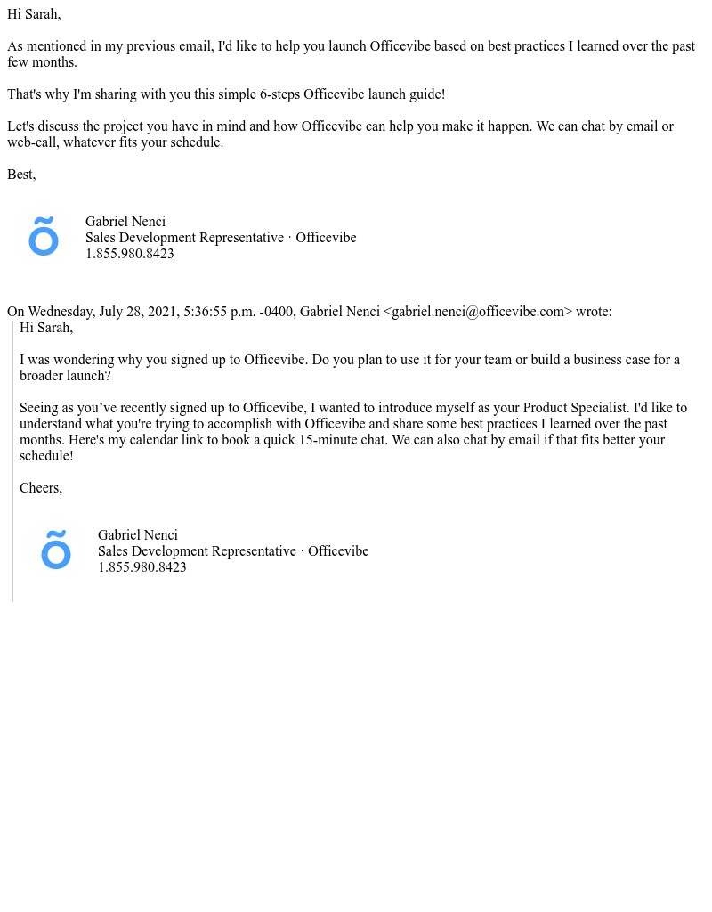 Officevibe - Why did you signup to Officevibe?