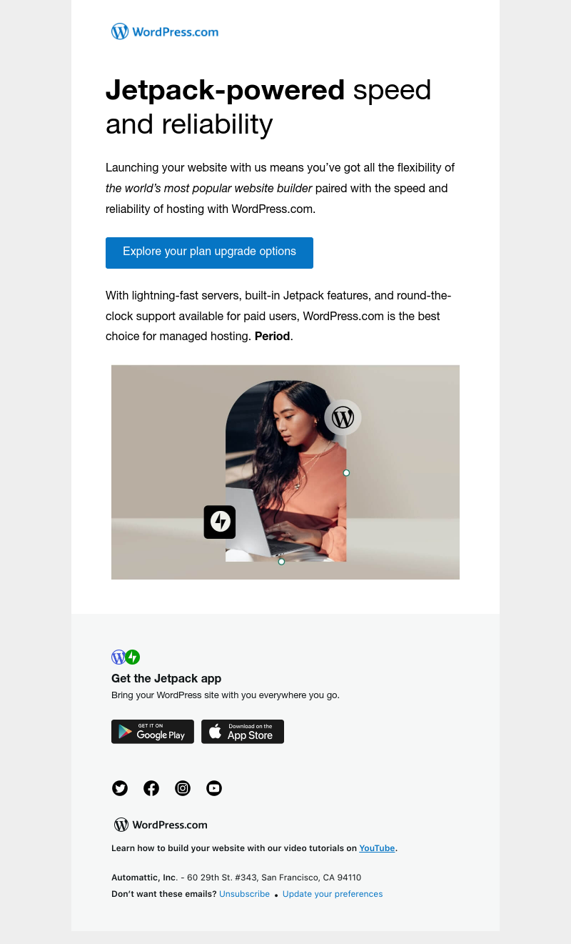 WordPress - Built-in speed and reliability ⚡