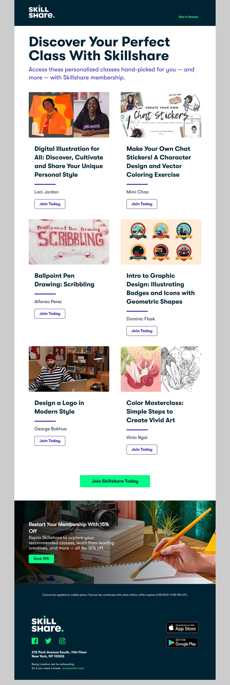 Skillshare - Sarah's Personal Class Recommendations