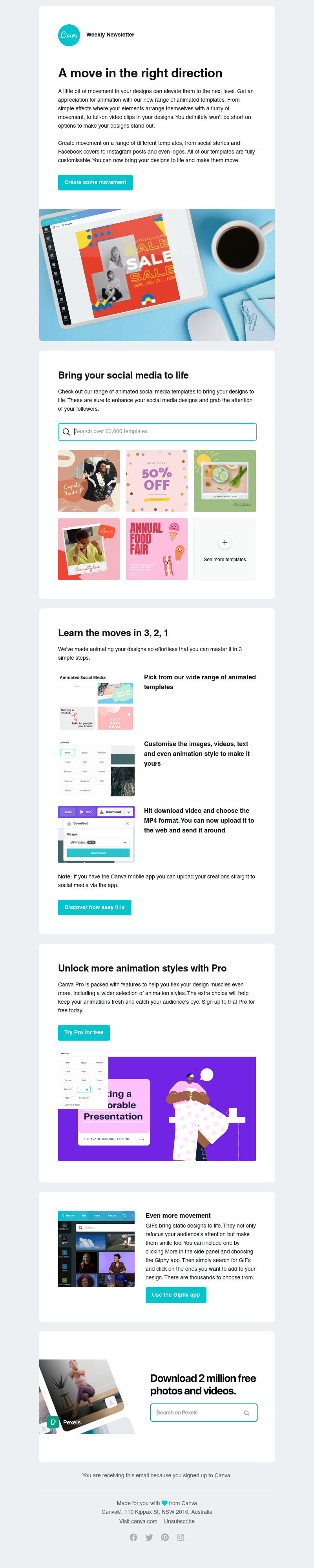 Canva - Make your designs move with ease