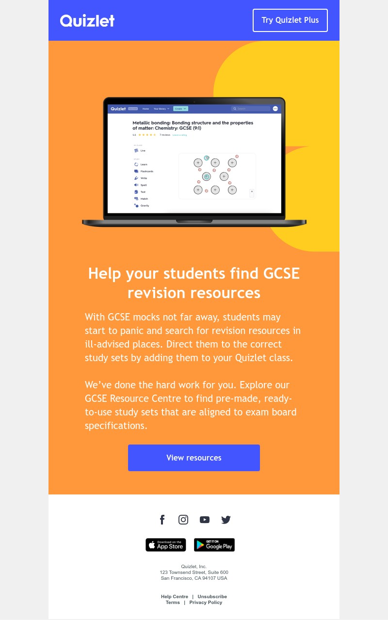 Quizlet - Help your students find study sets