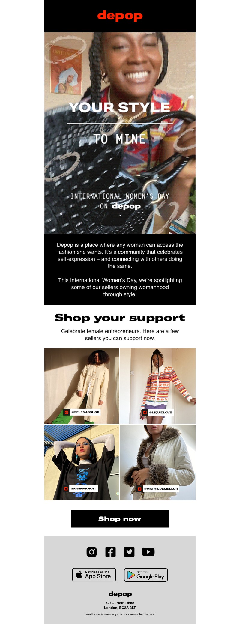 Depop - We celebrate women today – and always