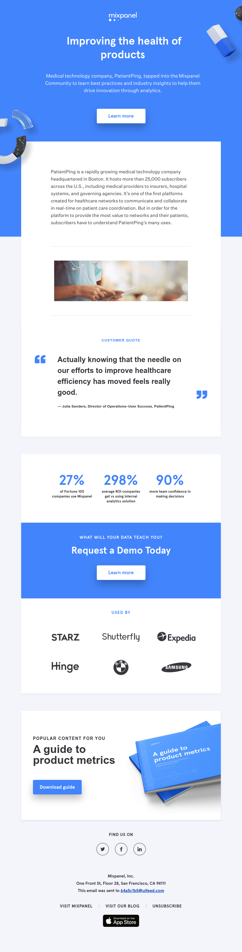 Mixpanel - See how this medical tech company improved retention by 10%