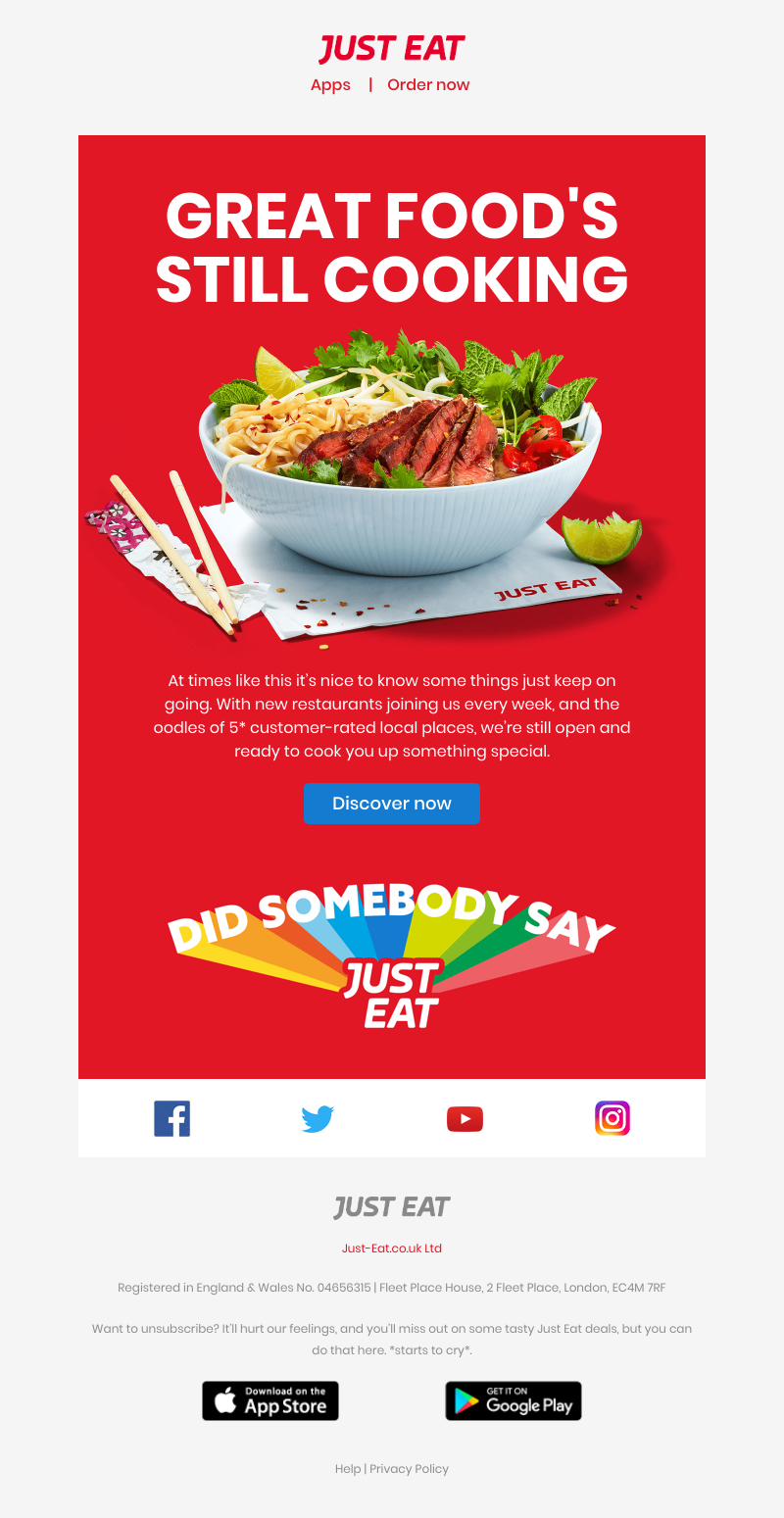 Just Eat - Ramy, need a taste of normality?