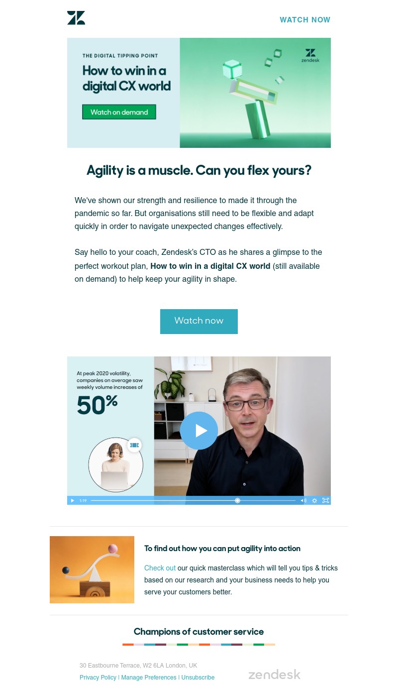Zendesk - Agility is a muscle. Can you flex yours?