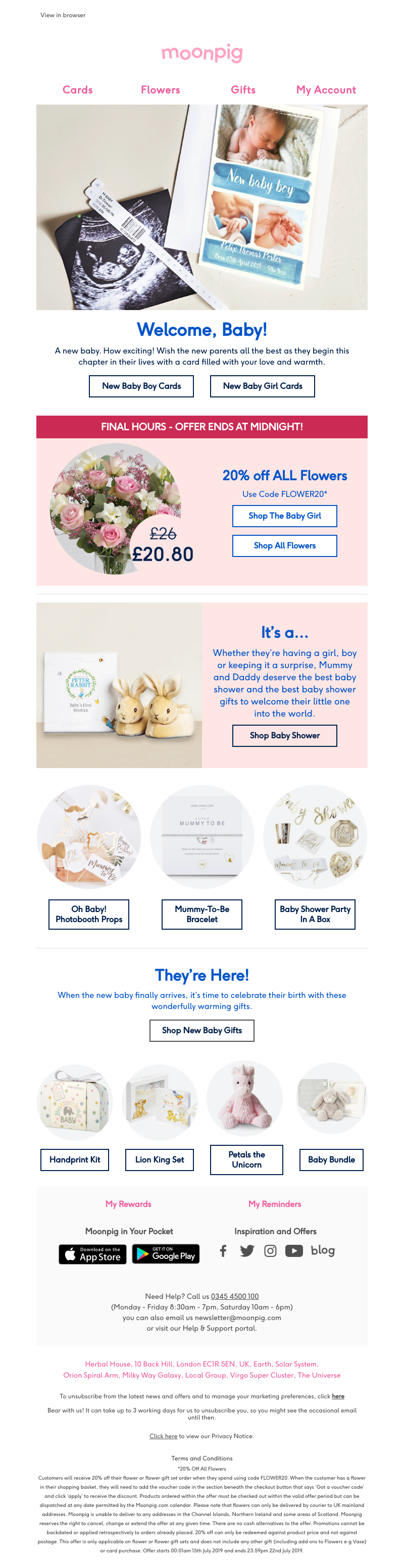 Moonpig - Attn: New parents, parents to be & friends and family!