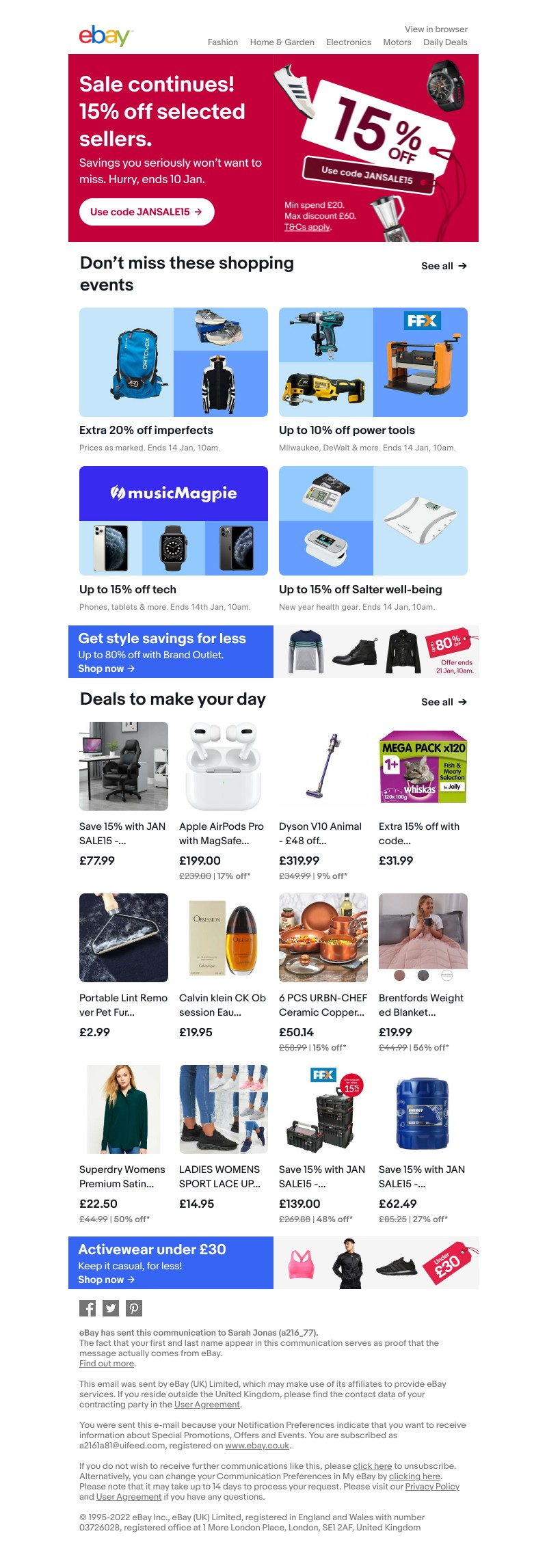 eBay - 👀 🏷️ Sale continues with 15% off selected sellers!