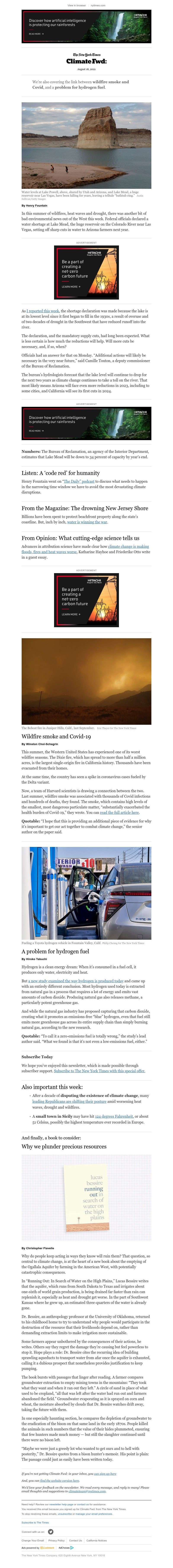 The New York Times - Climate Fwd: Water cuts are coming in the West
