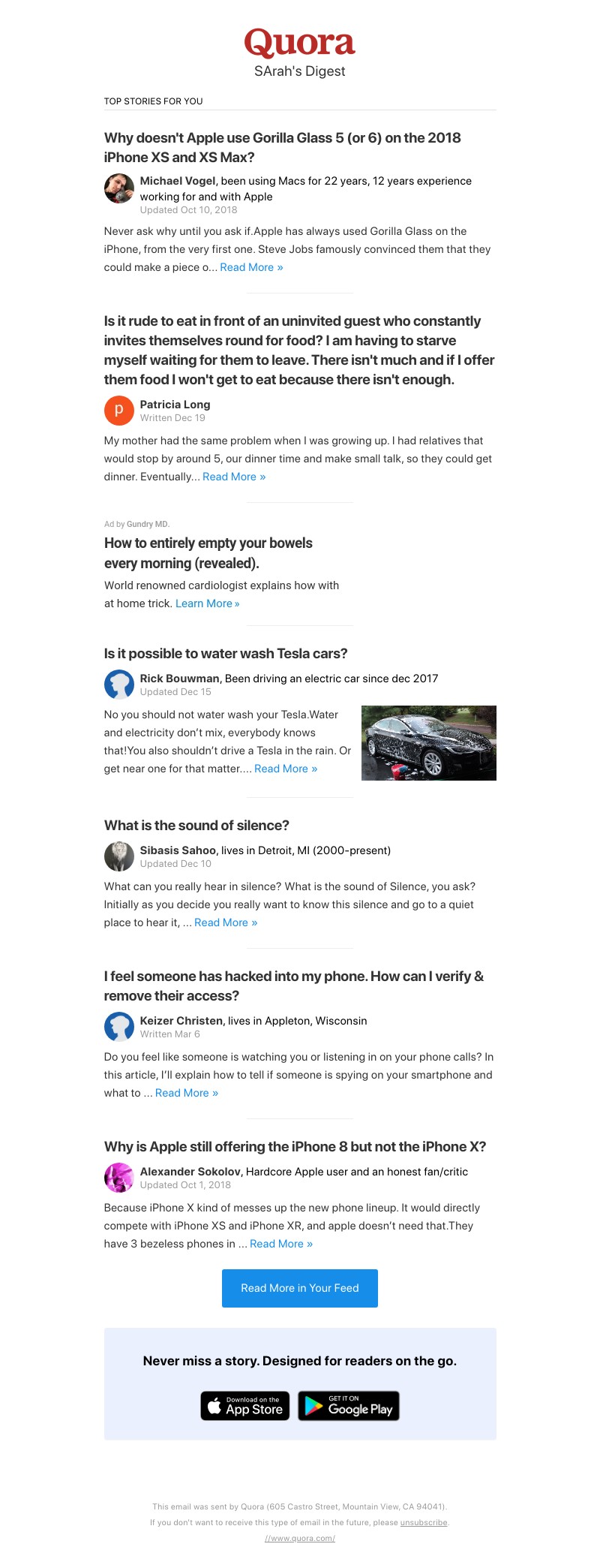 Quora - Why doesn't Apple use Gorilla Glass 5 (or 6) on the 2018 iPhone XS and XS Max?