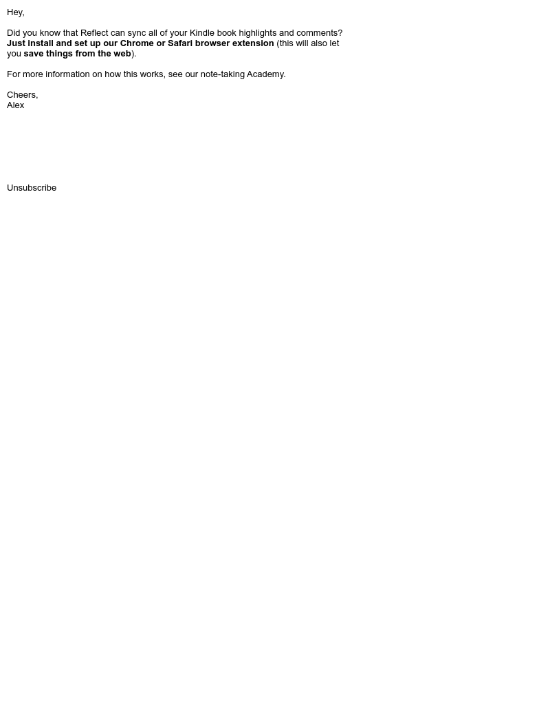  - Reflect: Save from your browser and sync Kindle highlights