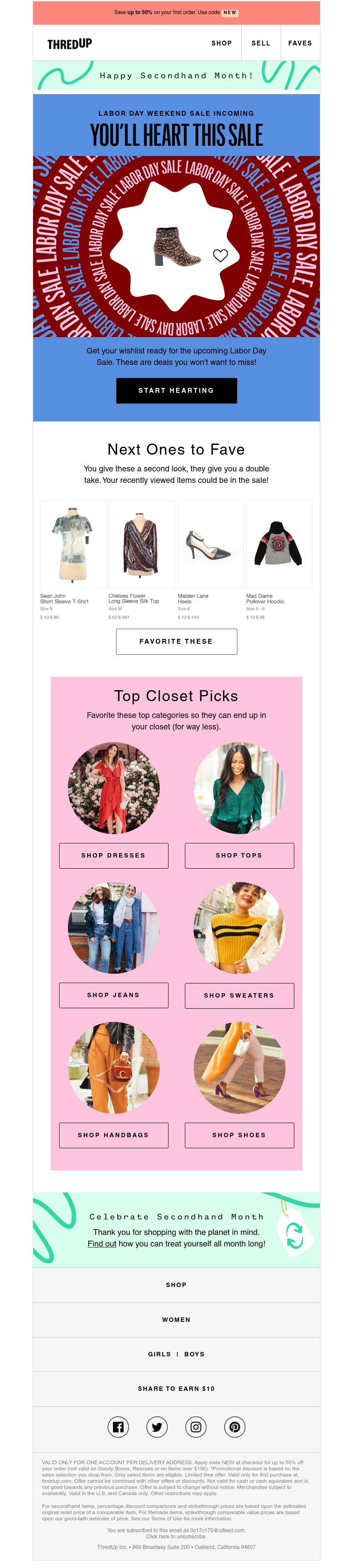 thredUP - The Labor Day Sale is around the corner!