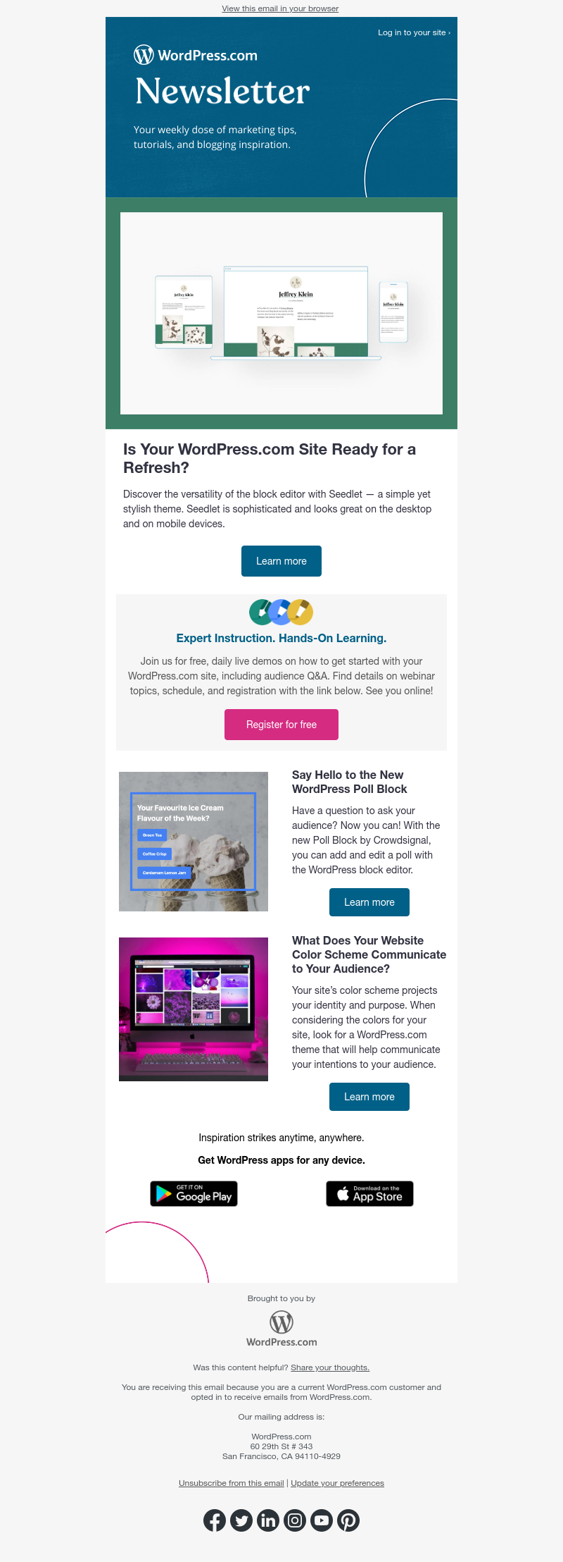 WordPress - Discover a new theme, fully powered by the block editor