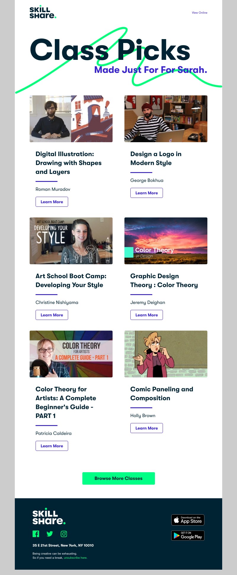 Skillshare - Your Personal Class Picks