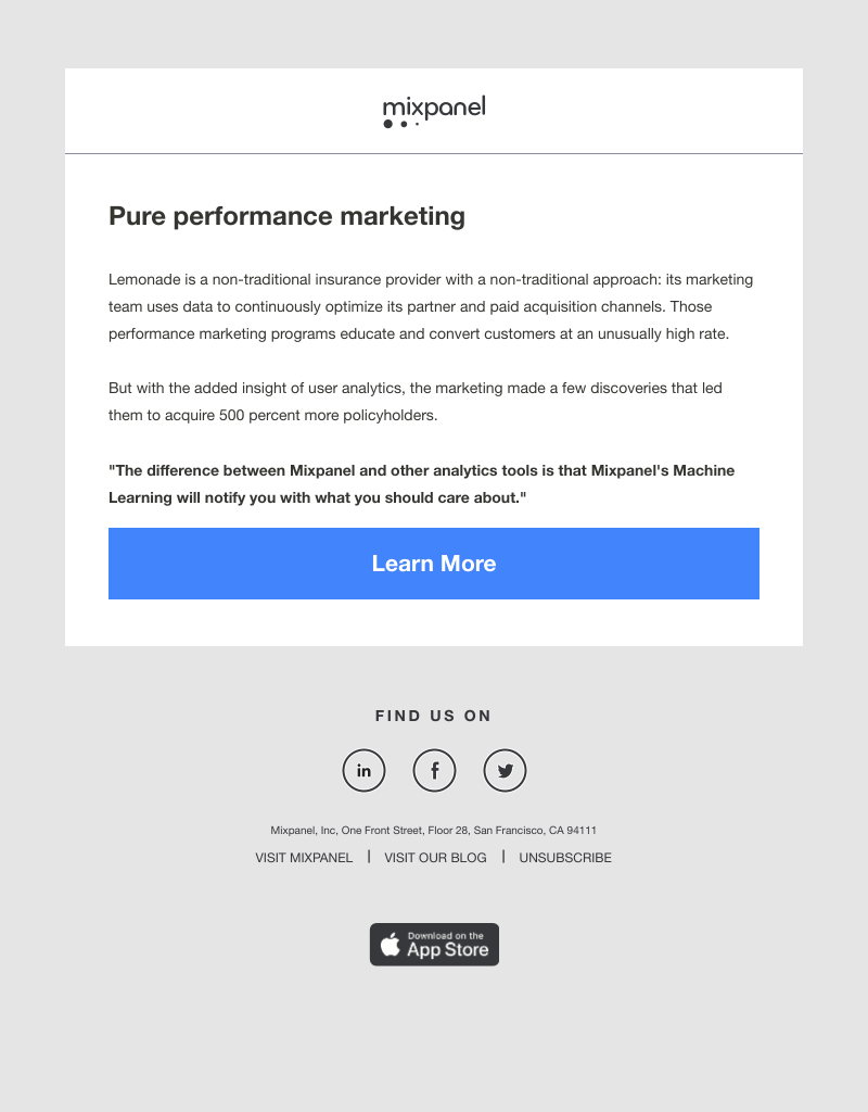 Mixpanel - A non-traditional approach to 500 percent more users
