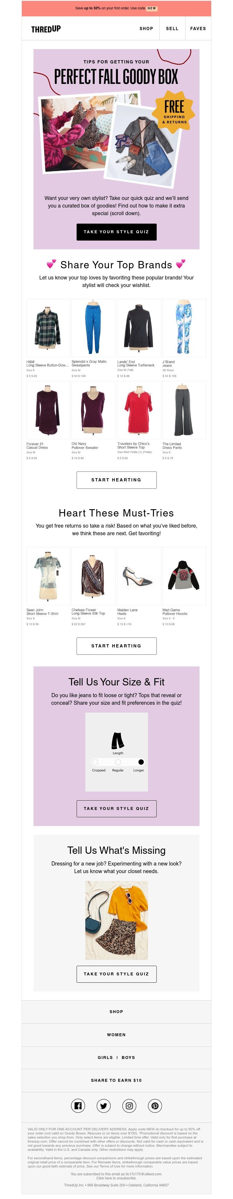 thredUP - Your dream fall closet is in this email.