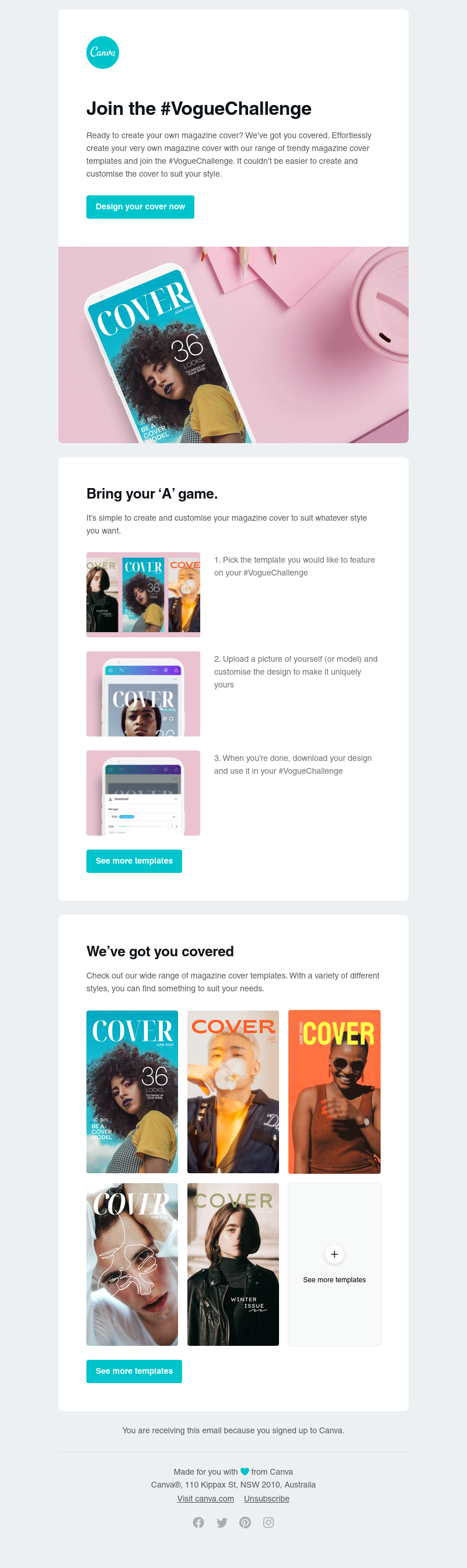 Canva -     We’ve got your #VogueChallenge covered