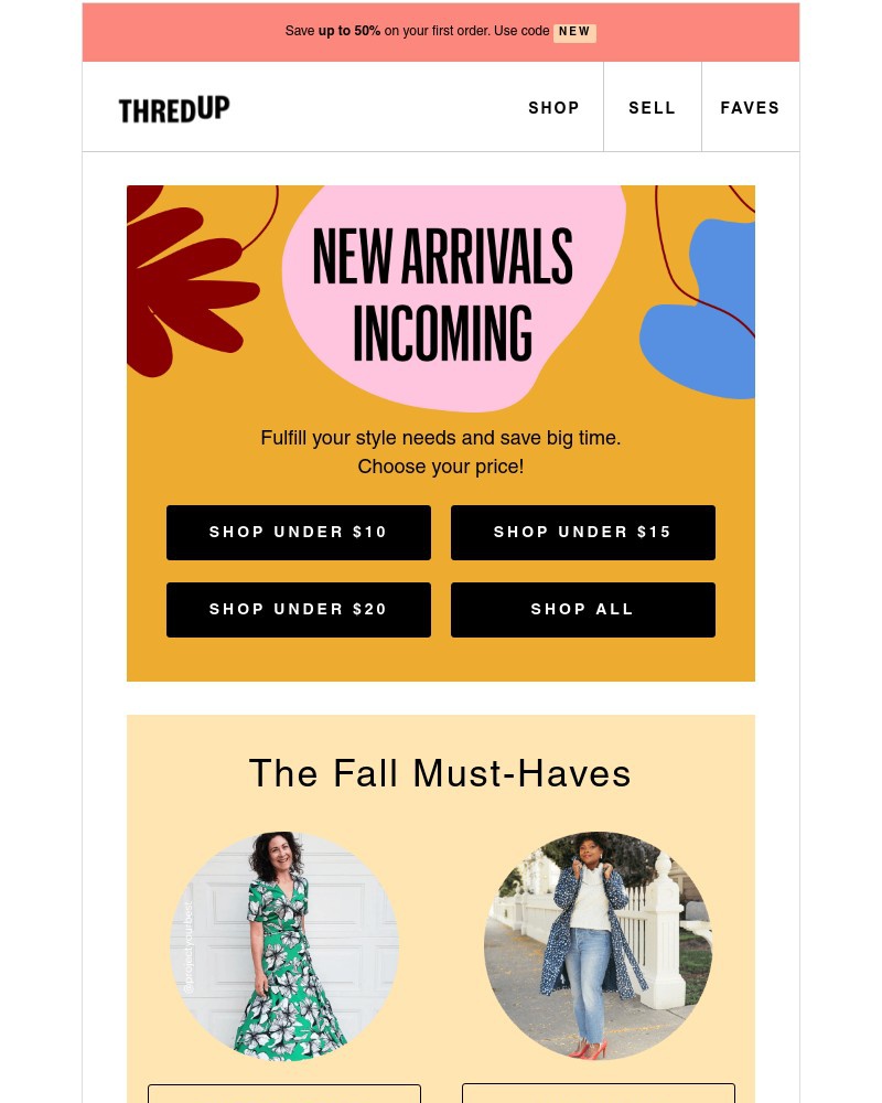 thredUP - 🍂 Fall calls for amazing deals...