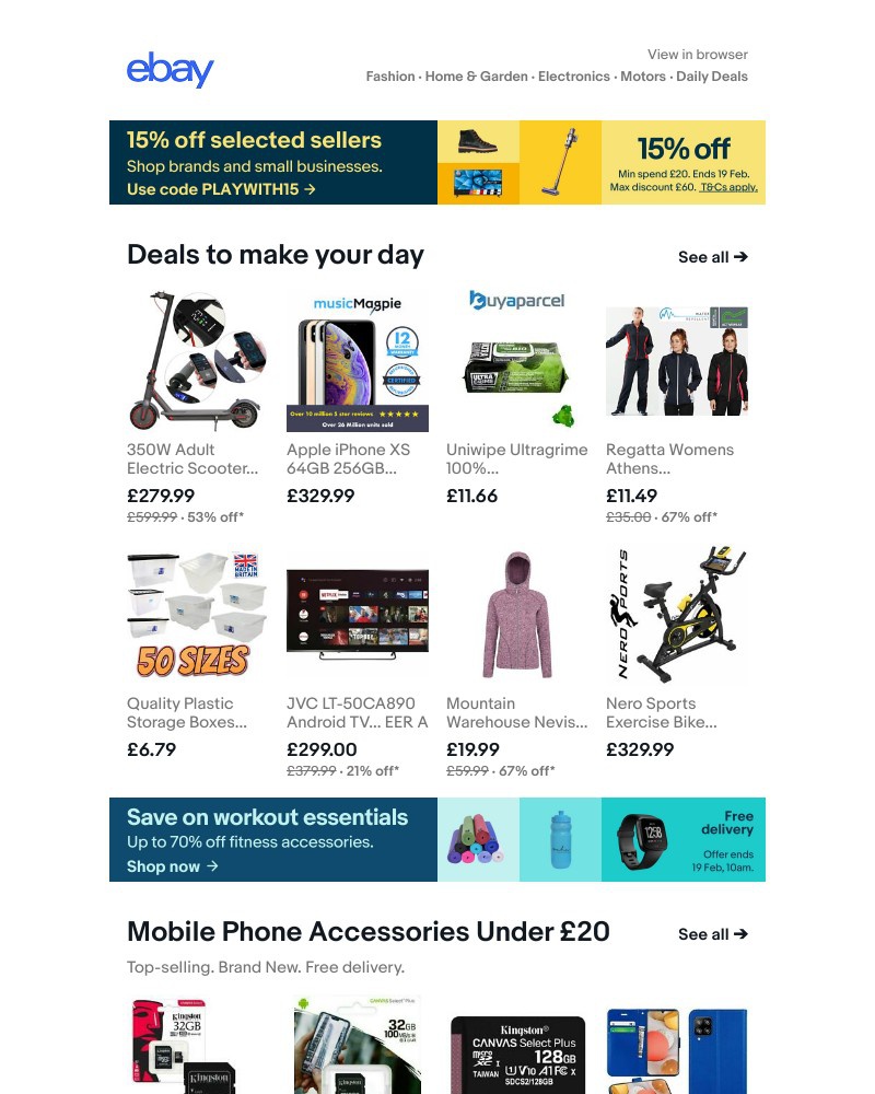 eBay - Fancy 15% off selected sellers? Here’s a coupon!