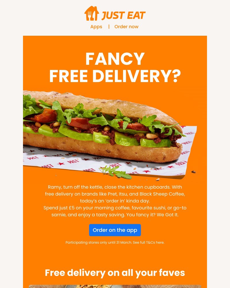 Ordering food on Just Eat video screenshot