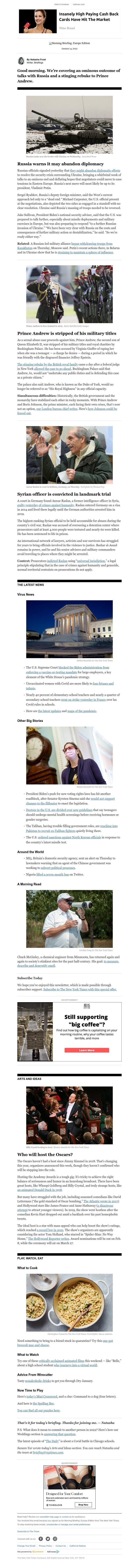 The New York Times - Your Friday Briefing