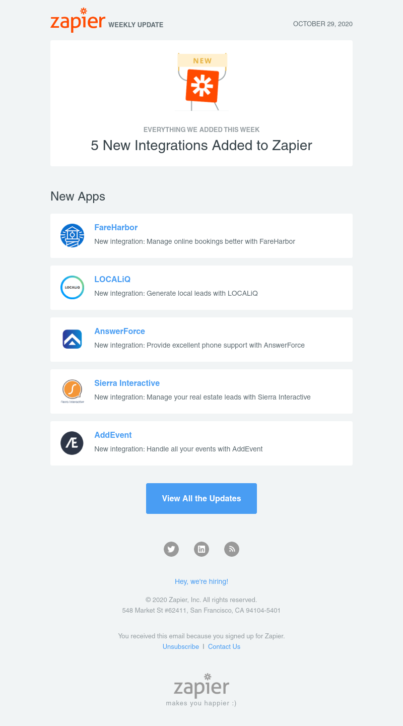 Zapier - 🚀 5 new integrations added to Zapier
